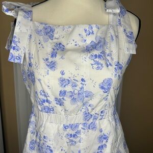Hyacinth House by Tuckernut Blue Chintz Teagan  midi dress large cottage core